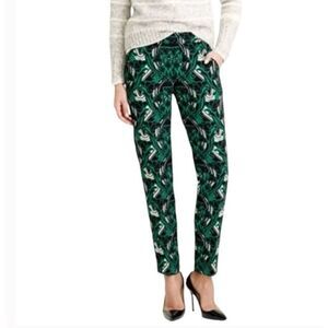 J. Crew Tuxedo Pant in Retro Floral Green Black 2